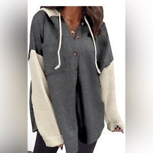Women's Button-Up Hoodie